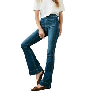Spanx Patch Pocket Flare Jeans Size XL New